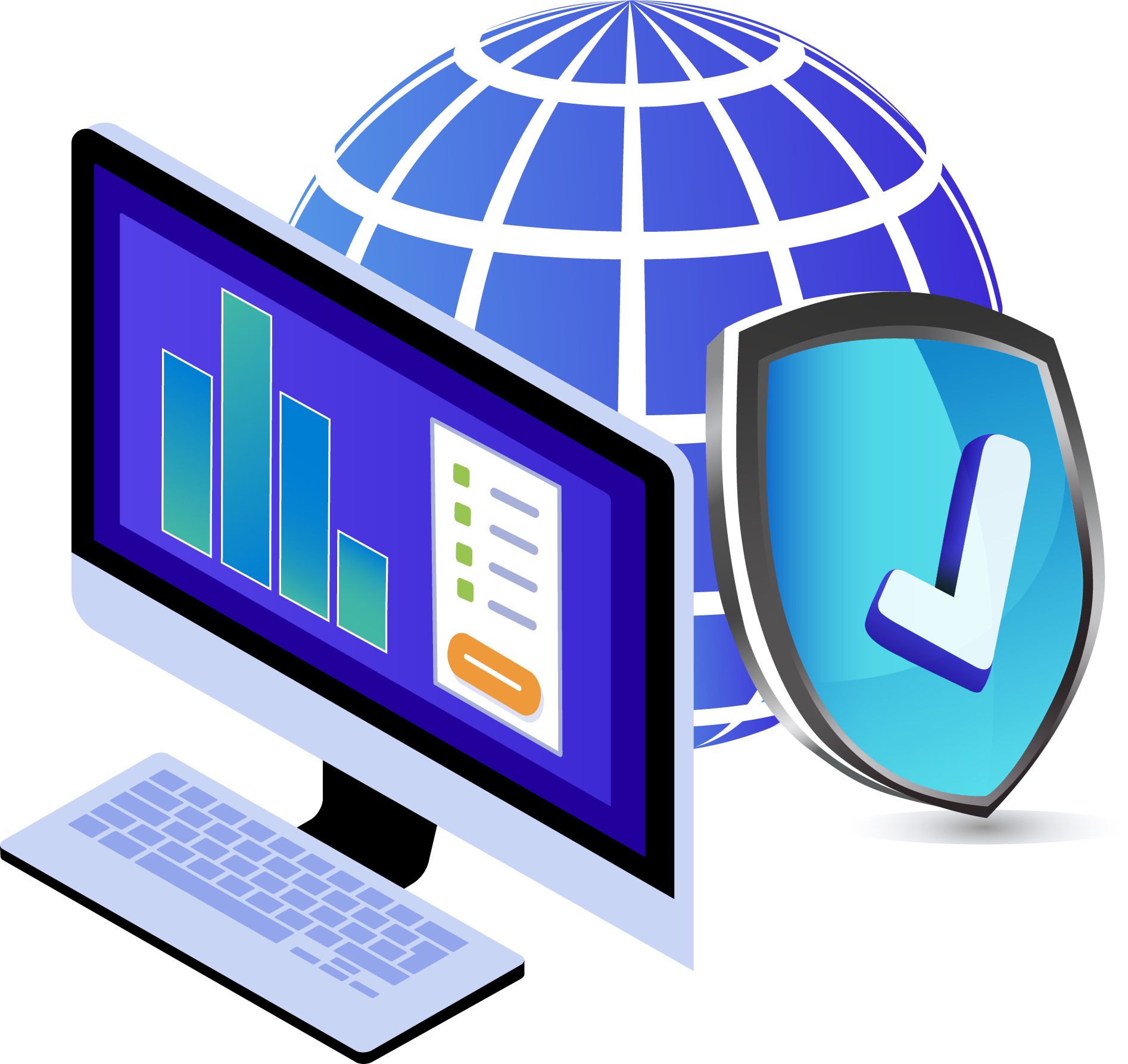 Computer of Network Monitoring SIEM Technology