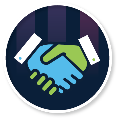 Handshake icon for CUSTOMER APPROACH